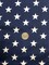 1 Yard White Star Charmeuse Satin Fabric Navy Background Shiny Non Stretch Polyester 60 Inch Width